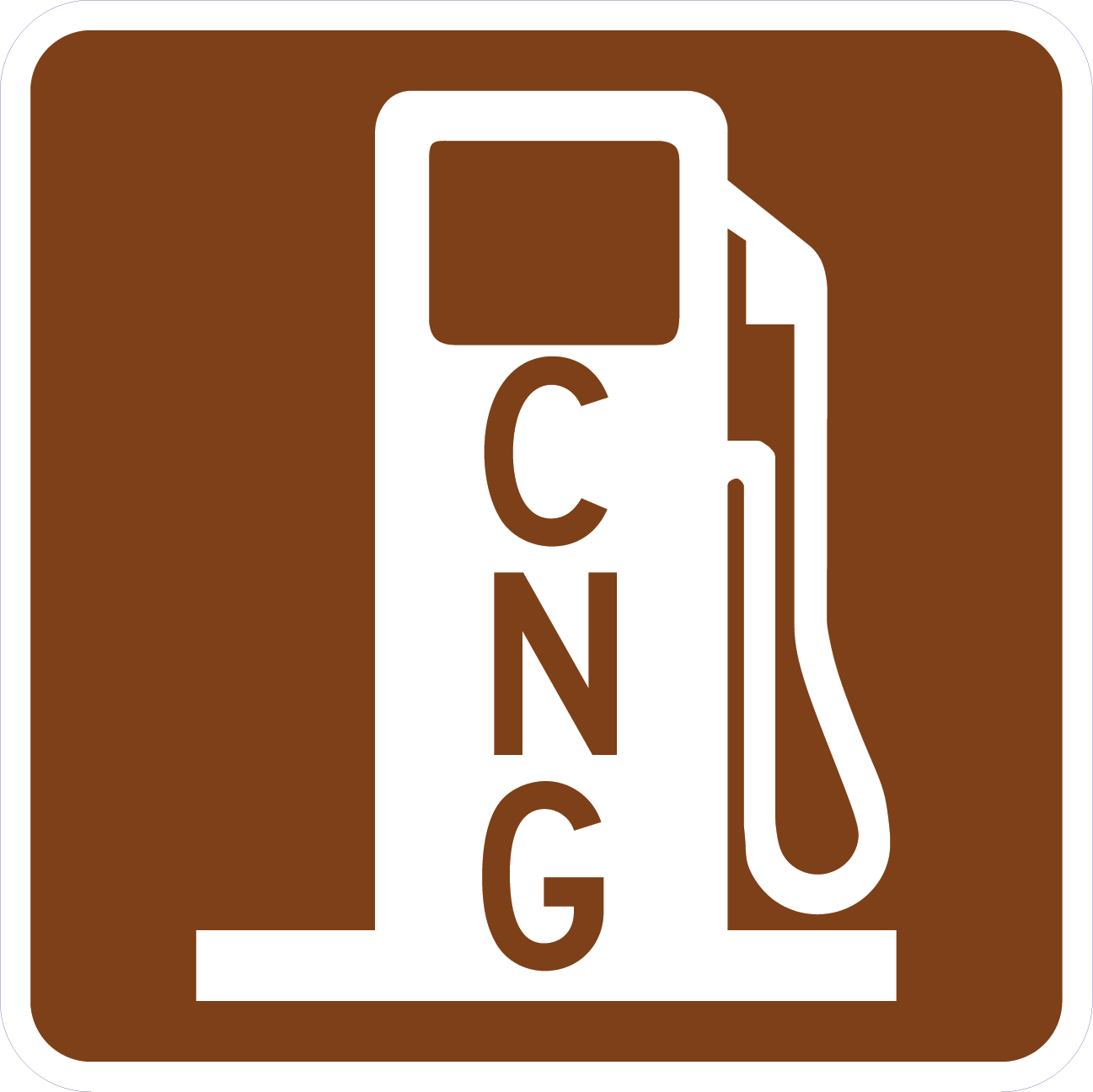 Brown Alternative Fuel - Compressed Natural Gas Sign Pump | Streetsigns.com